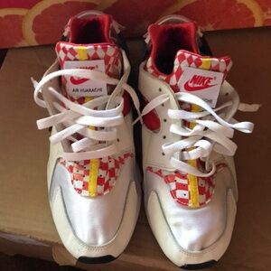 Nike Kids Air Huarache Red and White Shoes